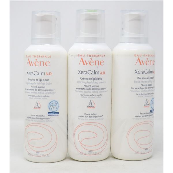 3 BOTTLES OF AVENE XERACALM LIPID-REPLENISHING