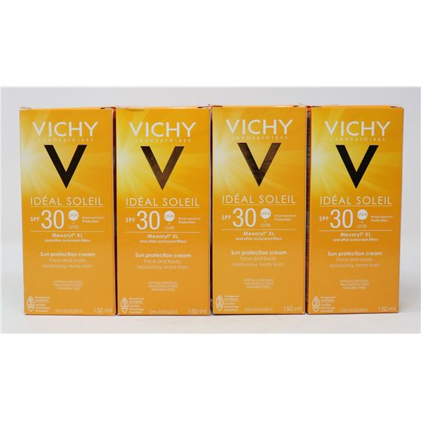 4 BOXES OF VICHY 30 SPF SUNPROTECTION CREAM