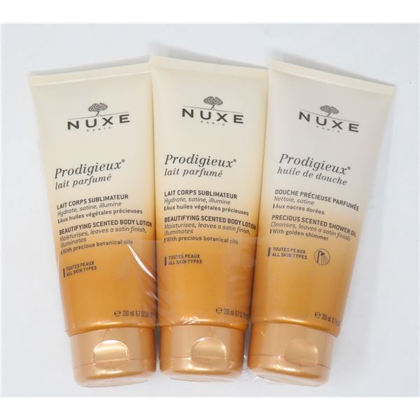 3 TUBES OF NUXE PRODIGIEUX LAIT PARFUME