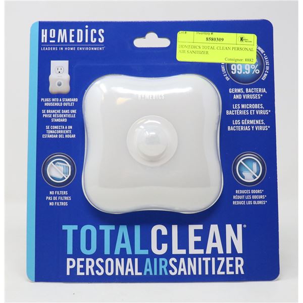 HOMEDICS TOTAL CLEAN PERSONAL AIR SANITIZER