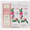 Image 1 : LOT OF 3 YARDLEY ENGLISH ROSE EAU DE TOILETTE