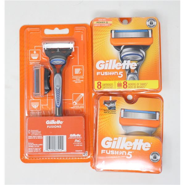 LOT OF 3 GILLETTE FUSION 5 PRODUCTS