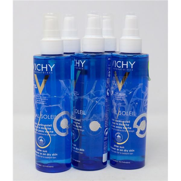 5 BOTTLES OF VICHY AFTER SUN SKIN HYDRANTION