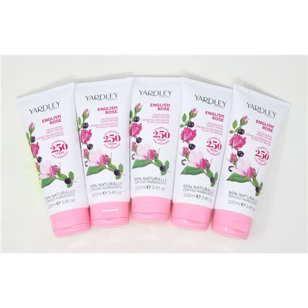 FIVE TUBES OF YARDLEY ENGLISH ROSE NOURISHING HAND