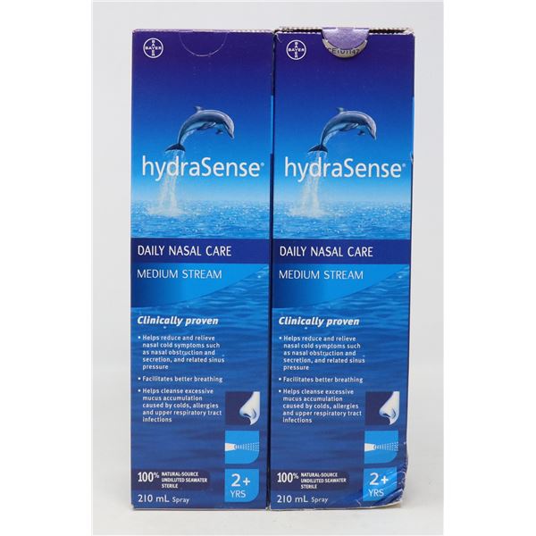 2 BOXES OF HYDRASENSE DAILY NASAL CARE MEDIUM