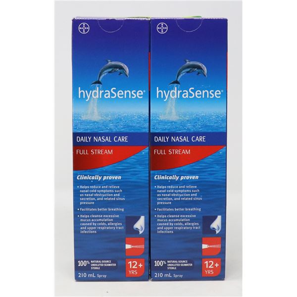 2 BOXES OF HYDRASENSE DAILY NASAL CARE FULL STREAM