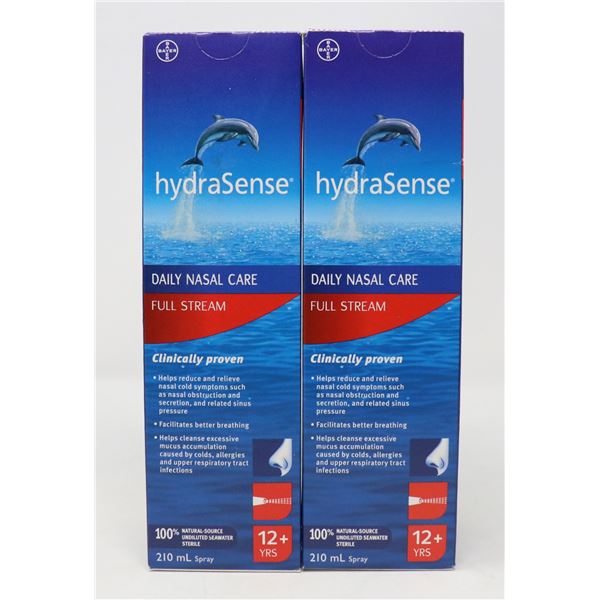 2 BOXES OF HYDRASENSE DAILY NASAL CARE FULL STREAM