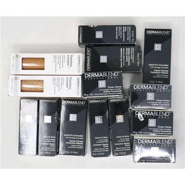 BAG LOT OF ASSORTED DERMABLEND COSMETICS