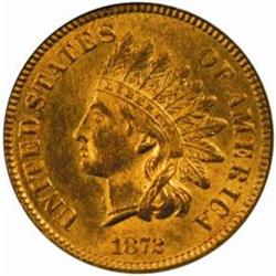 1872 Indian Cent. MS-63 RD (NGC).