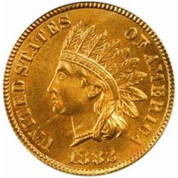 1882 Indian Cent. MS-66 RD (PCGS).