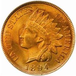 1894 Indian Cent. MS-66 RD (PCGS).