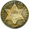 Image 1 : 1867 Silver Three-Cent Piece. Proof-63 (PCGS).