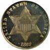 Image 1 : 1869 Silver Three-Cent Piece. Proof-67 (NGC).
