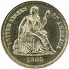 Image 1 : 1865 Seated Liberty Dime. Proof-66 (NGC).