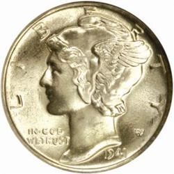 1941 Mercury Dime. MS-68 FB (NGC).