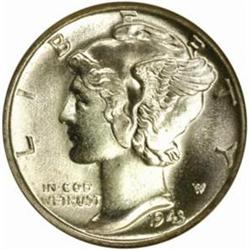 1943 Mercury Dime. MS-68 FB (NGC).