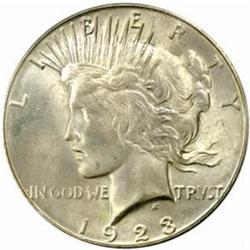 1923-S Peace Silver Dollar. MS-65 (PCGS).