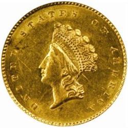 1856-S Gold Dollar. MS-61 (NGC).