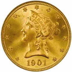 1901 Liberty Eagle. MS-65 (PCGS).