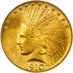 1910-S Indian Eagle. MS-60 (NGC).