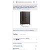 Image 1 : Costway Bathroom Floor Storage Cabinet Double Door Kitchen Cupboard Shoe Cabinet Brown