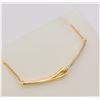 Image 2 : NEW STERLING SILVER GOLD TONE DIAMON BAR NECKLACE W/ APPRAISAL $1125