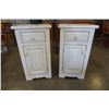 Image 1 : PAIR OF WHITE 1 DRAWER NIGHTSTAND CABINETS
