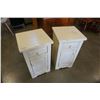 Image 2 : PAIR OF WHITE 1 DRAWER NIGHTSTAND CABINETS