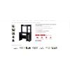 Image 1 : Hutch Storage Shelves Keyboard Tray Organizer Computer Desk