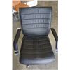 Image 3 : BLACK LEATHER LOOK ROLLING OFFICE CHAIR