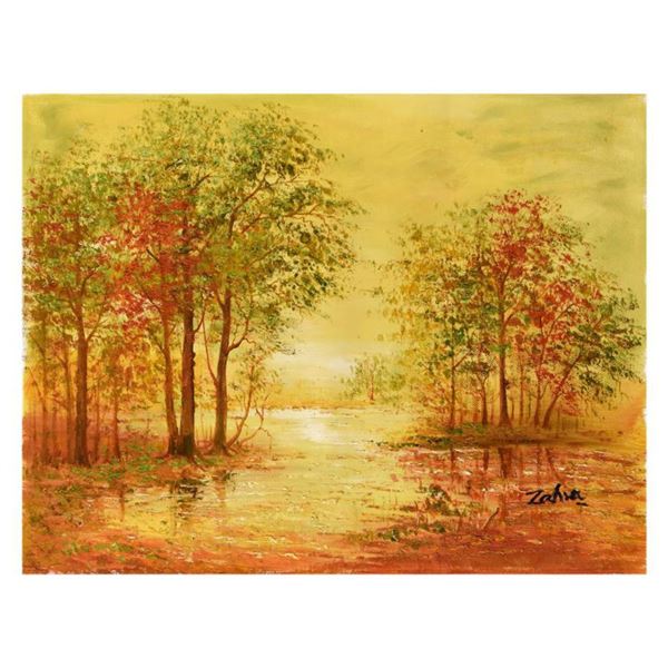Zahra, Original Oil Painting on Canvas (40" x 30"), Hand Signed with Letter of Authenticity.