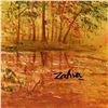 Image 2 : Zahra, Original Oil Painting on Canvas (40" x 30"), Hand Signed with Letter of Authenticity.