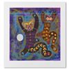 Image 1 : Lu Hong, "Kitty Camp Playmates (White)" Limited Edition Serigraph, Numbered and Hand Signed with Let