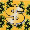 Image 2 : Steve Kaufman (1960-2010) "Dollar Sign (Yellow)" Limited Edition Hand Pulled Silkscreen on Canvas, N