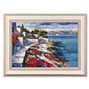 Image 1 : Howard Behrens (1933-2014), "Memories of Santorini II" Framed Original Painting on Canvas, Hand Sign