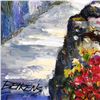 Image 2 : Howard Behrens (1933-2014), "Memories of Santorini II" Framed Original Painting on Canvas, Hand Sign