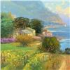 Image 2 : Ming Feng, "Dolphin Bay" Original Oil Painting on Canvas, Hand Signed with Letter of Authenticity.