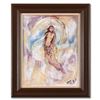 Image 1 : Marta Wiley, Framed Original Mixed Media Painting on Canvas, Hand Signed and Thumb Printed with Lett