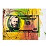 Image 1 : Steve Kaufman (1960-2010) "50 Dollar Bill" Hand Signed and Numbered Limited Edition Hand Pulled silk