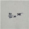 Image 2 : Steve Kaufman (1960-2010) "50 Dollar Bill" Hand Signed and Numbered Limited Edition Hand Pulled silk