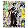 Image 1 : Jozza, "Chaplin Cash only" Hand Signed Original Mixed Media on Canvas with COA.