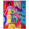 Image 1 : Lisa Mee, "Veiled Woman With Exotic Bouquet" Hand Signed Original Painting on Canvas with Letter of 