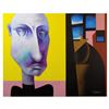 Image 1 : Berberyan, "Now I am really confused" Hand Signed Original Painting on Canvas with Letter of Authent