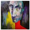 Image 1 : Berberyan, "I Travel Alone" Hand Signed Original Painting on Canvas with Letter of Authenticity.