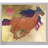 Image 1 : Guillaume Azoulay- Serigraph on paper with hand laid gold leaf "VITESSE"