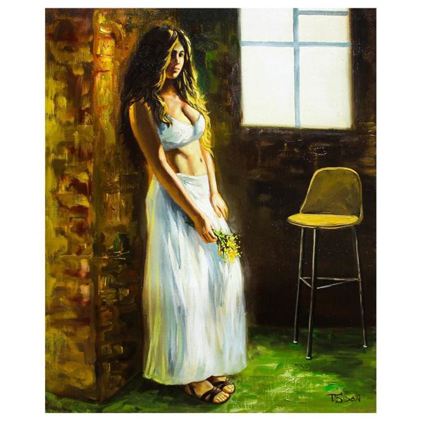 Taras Sidan- Original Oil on Canvas "White Dress"