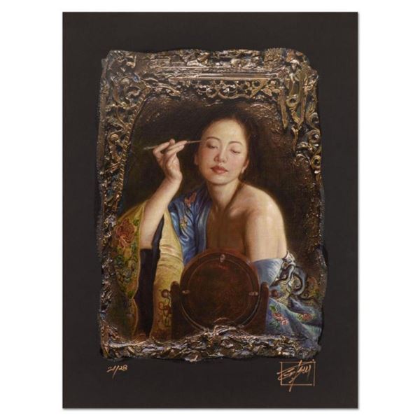 George Tsui, "Painting Eyebrow" Limited Edition Chiarograph, Numbered and Hand Signed with Letter of