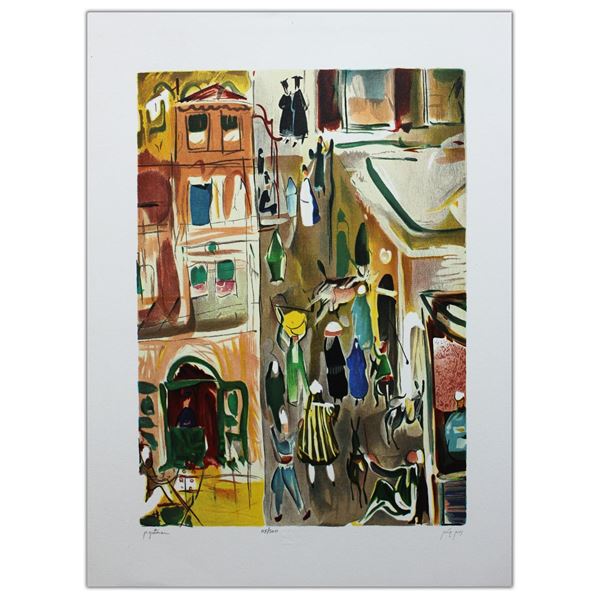 Nachum Gutman- Original Lithograph "A Street In Jaffa"