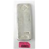 Image 1 : 100 Oz. Johnson Matthey .999+ Fine Silver Bar