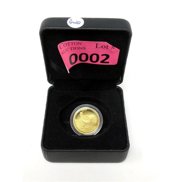 1/4 Oz .9999 Gold 2017 Year of the Rooster Coin